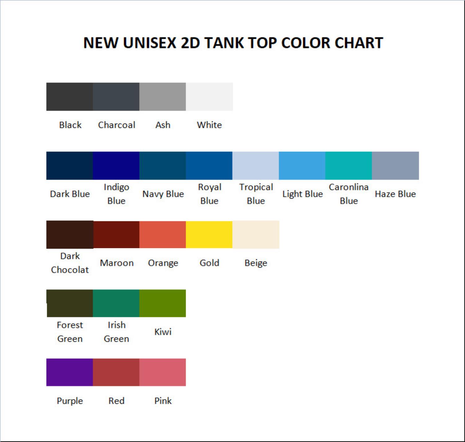 tank top color chart - Overwatch UK Shop