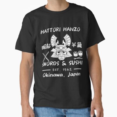 Hattori Hanzo Swords And Sushi Est 1542 Okinawa Japan T-shirt
