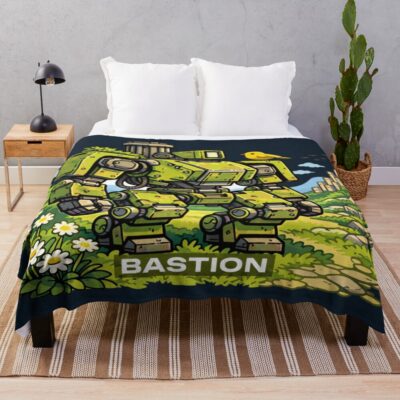 Chibi Bastion Overwatch Throw Blanket